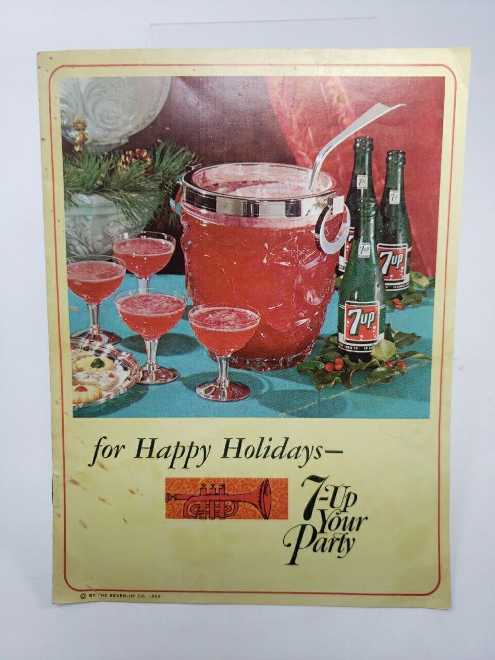 For Happy Holidays 7 Up Your Party 1964 Advertising Recipe Booklet St. Louis MO
